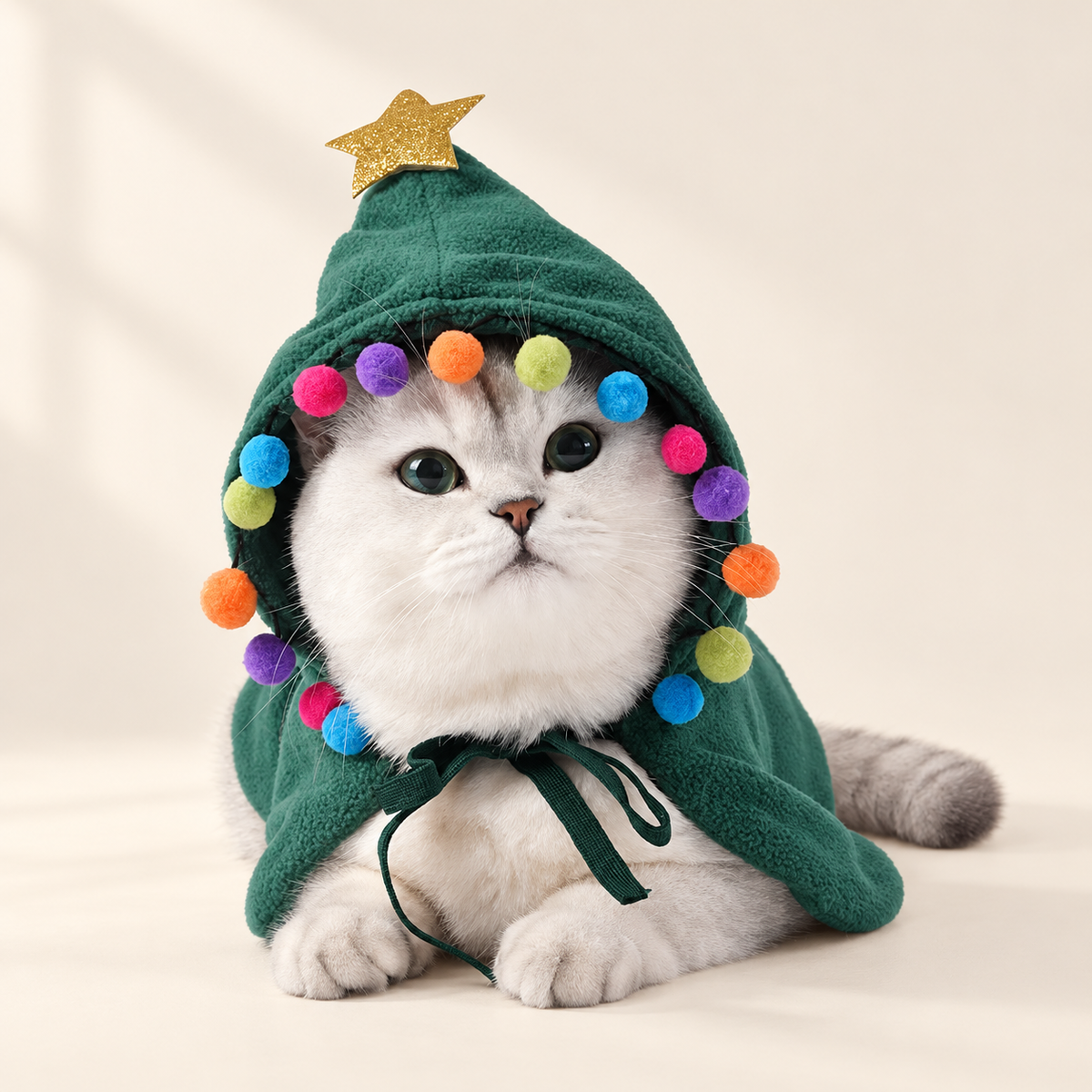 Little Christmas Tree Cape for Cats & Small Dogs