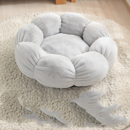 Pet Bed Mat New Pet Soft Dog Cat Blanket Flower Shaped Doghouse
