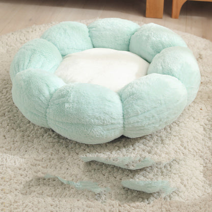 Pet Bed Mat New Pet Soft Dog Cat Blanket Flower Shaped Doghouse