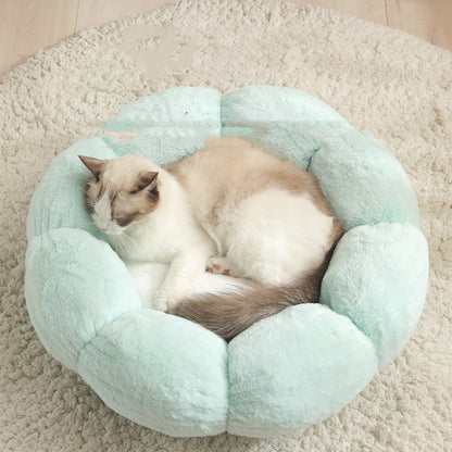 Pet Bed Mat New Pet Soft Dog Cat Blanket Flower Shaped Doghouse
