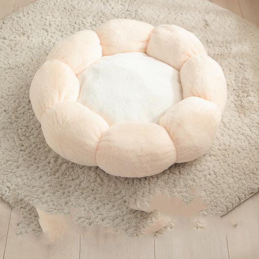 Pet Bed Mat New Pet Soft Dog Cat Blanket Flower Shaped Doghouse