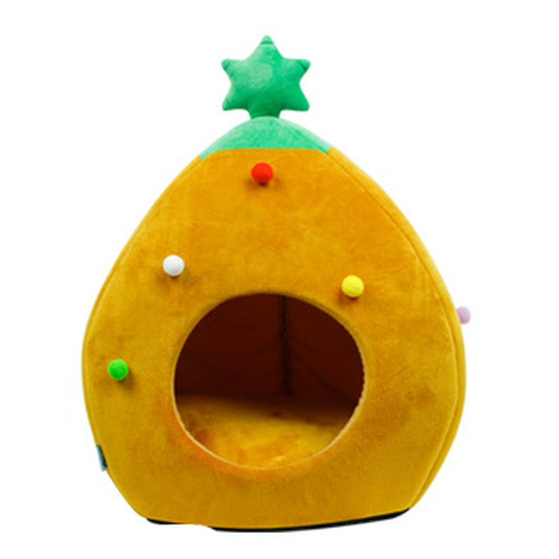 Christmas Tree Pet Bed Winter Warm Pet Nest Cat House Dog Pet Supplies
