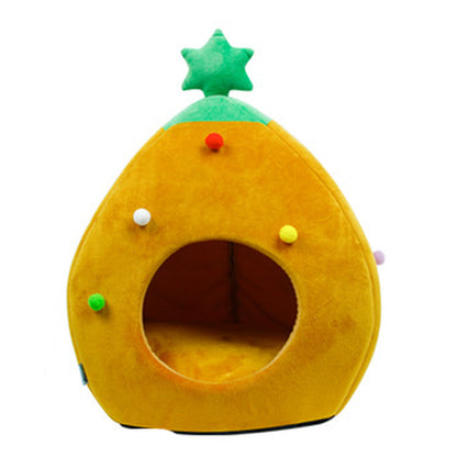 Christmas Tree Pet Bed Winter Warm Pet Nest Cat House Dog Pet Supplies