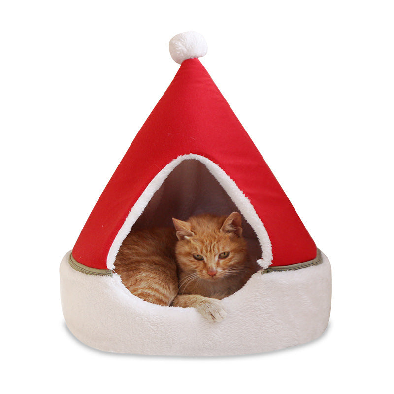 Christmas Tree Pet Bed Winter Warm Pet Nest Cat House Dog Pet Supplies