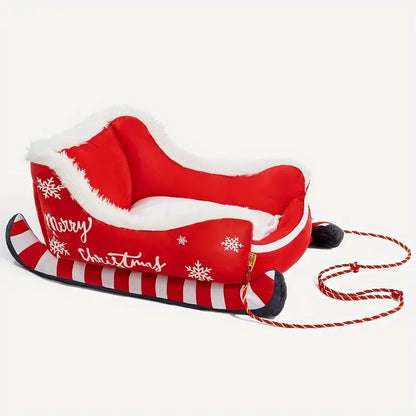 Christmas Sled Kennel Pet Bed