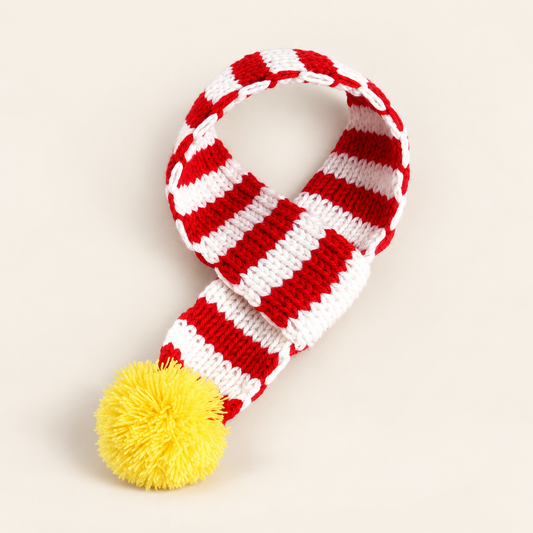 Red and White Christmas Scarf