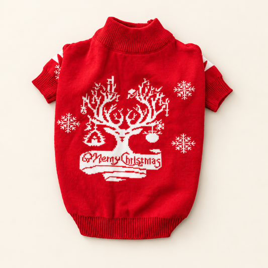 Nordic Reindeer Knit Holiday Sweater